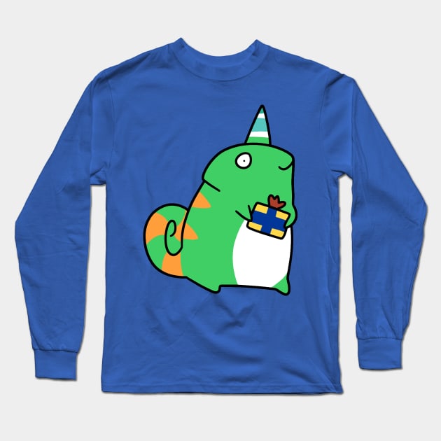 Birthday Chameleon Long Sleeve T-Shirt by saradaboru